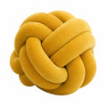 Knotenkissen 30 cm Polyester Senfgelb dekorativ weich
