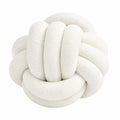 Knotenkissen 30 cm Bouclé Polyester Creme dekorativ