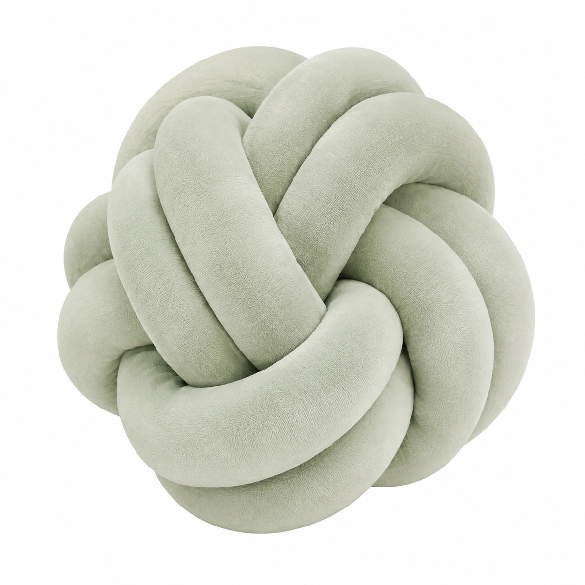 Kugelkissen 30 cm Hellgrün Textil - geflochtenes Dekokissen