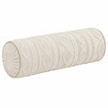 Nackenrolle 15 x 45 cm Baumwollstrick Creme - zylindrisches Dekokissen