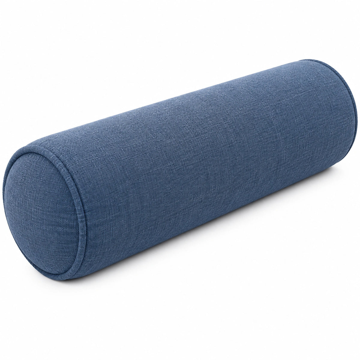 Nackenrolle 20 x 60 cm Stoff Blau - zylindrisches Stützkissen