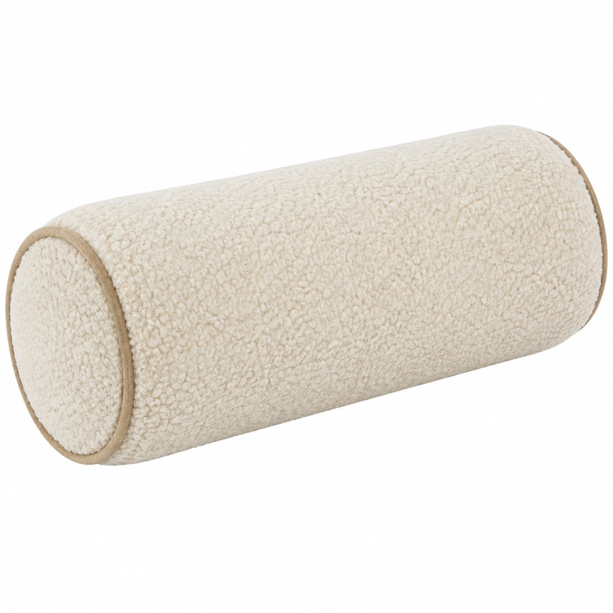 Zylinderkissen 20 x 50 cm Teddyfleece Creme weich