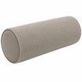 Nackenrolle 20 x 60 cm Bouclé Stoff Taupe dekorative Wohnraumstütze
