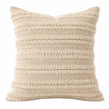 Dekokissen 45 x 45 cm Textil Creme strukturiert