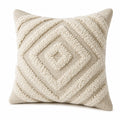 Dekokissen 45 x 45 cm Baumwolle Creme mit Strukturmuster