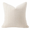Dekokissen 45 x 45 cm Creme Textil gewebt strukturiert