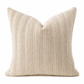 Dekokissen 45 x 45 cm Baumwolle Creme strukturiert