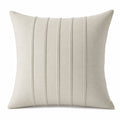 Dekokissen 45 x 45 cm Creme Textil mit Paspeln