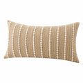 Dekokissen 50 x 30 cm Beige Textil mit Noppenstruktur