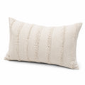 Dekokissen 50 x 30 cm Textil Creme für Wohnbereich mit Strukturmuster